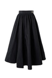 ELIE SAAB 2PC PLEATED COLLAR TAFFETA SHIRT WITH TAFFETA SKIRT