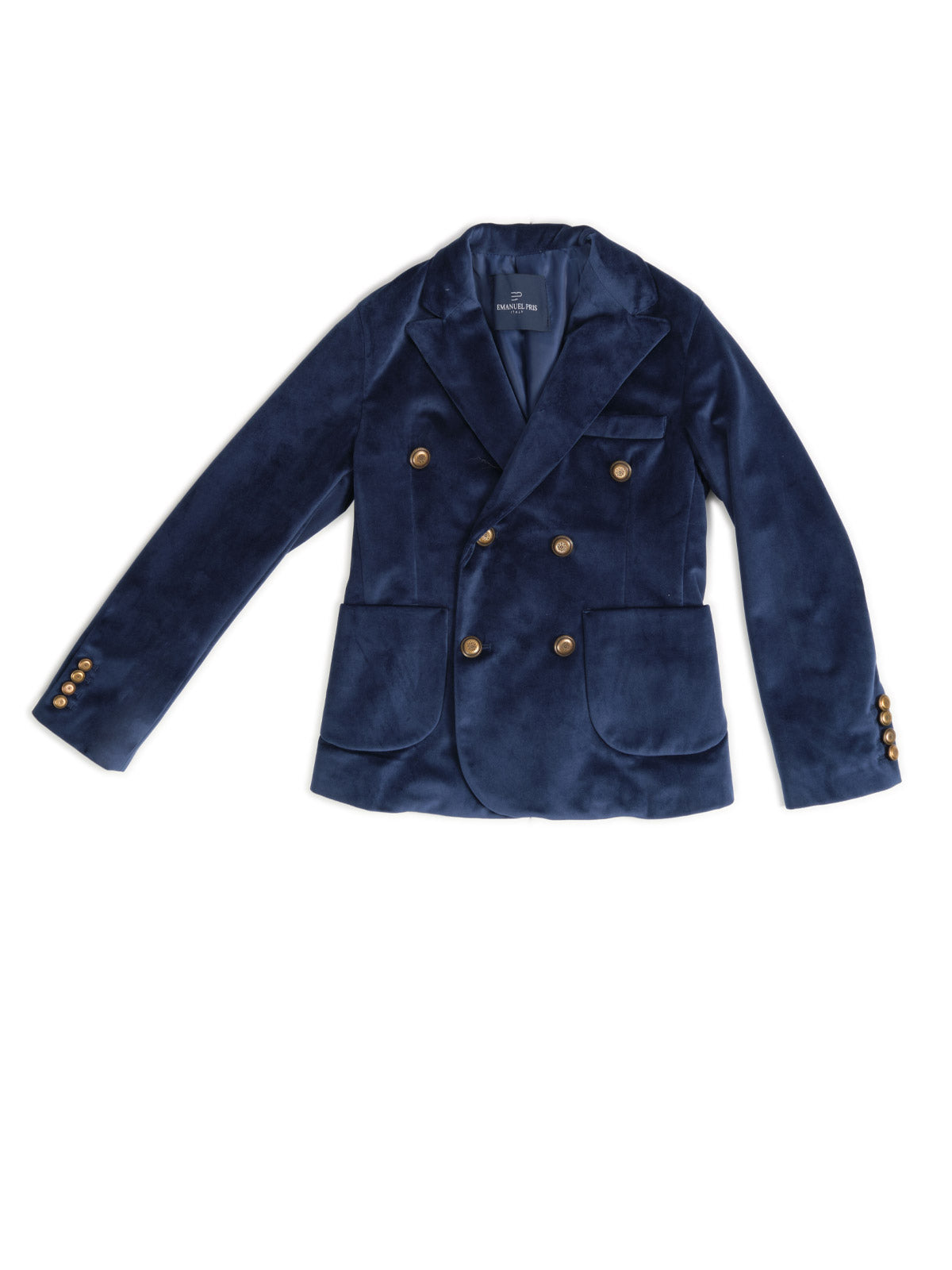 EMANUEL PRIS DOUBLE BREASTED VELVET BLAZER