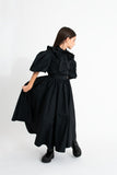 ELIE SAAB 2PC PLEATED COLLAR TAFFETA SHIRT WITH TAFFETA SKIRT