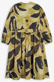 WOLF & RITA BUTTON DOWN COLLARED BELTED DRESS