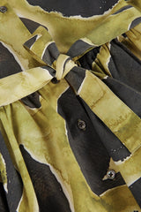 WOLF & RITA BUTTON DOWN COLLARED BELTED DRESS
