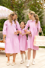 ELLE RAE PINSTRIPE 3/4 SLEEVE DRESS