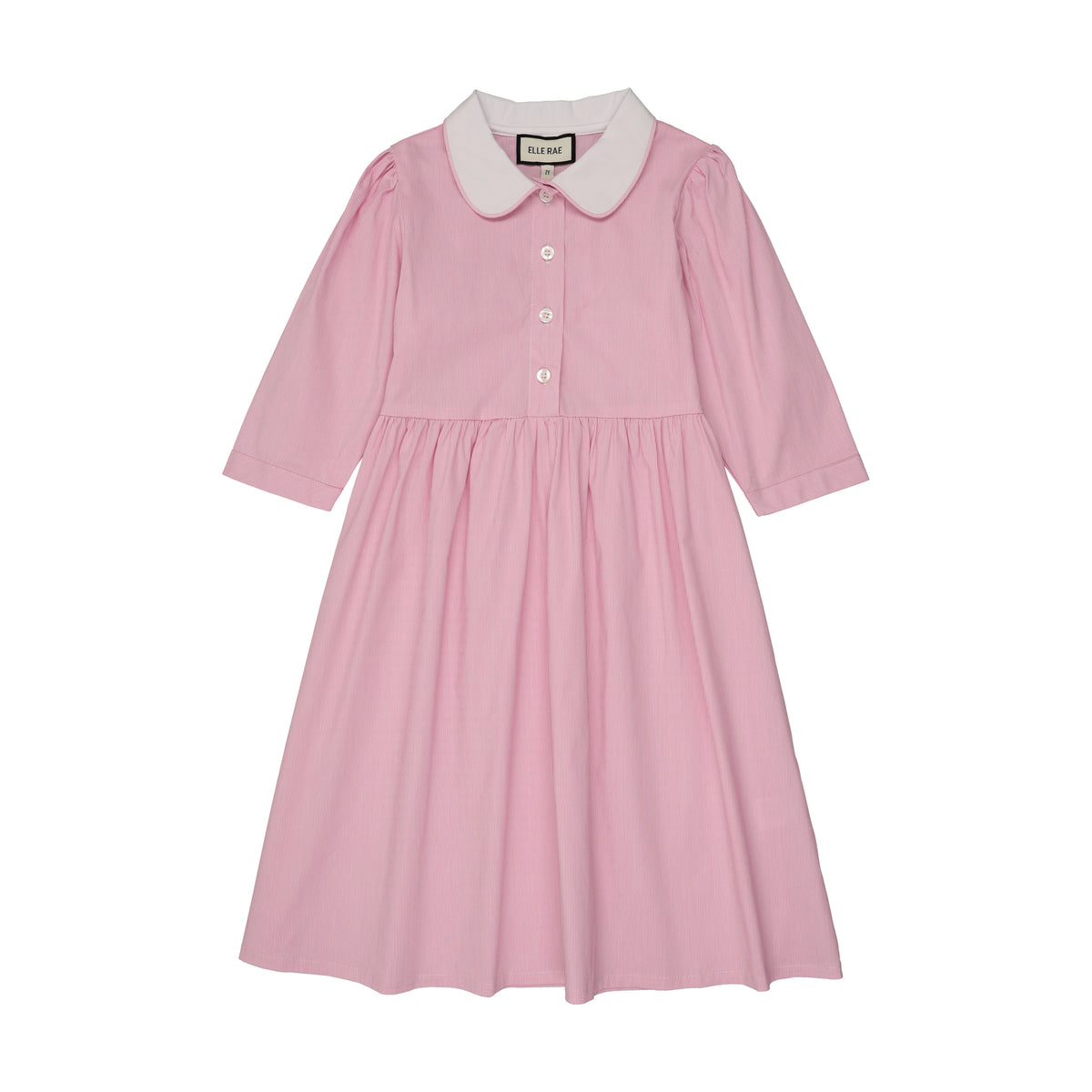 ELLE RAE PINSTRIPE 3/4 SLEEVE DRESS