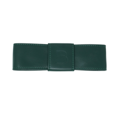 BANDEAU EMBOSSED LEATHER WIDE BOW BAR CLIP