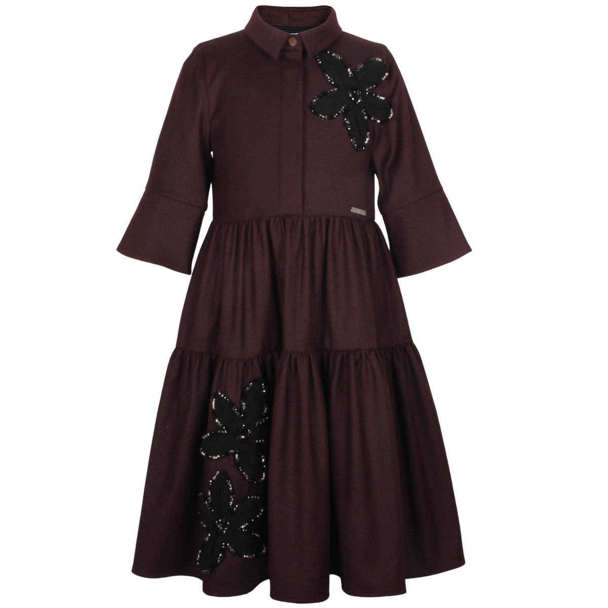 JESSIE AND JAMES BEADED TIERED DRESS