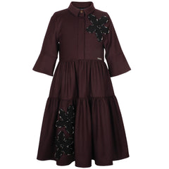 JESSIE AND JAMES BEADED TIERED DRESS