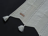 INIMINI  EMBROIDERED FINGED KNIT BLANKET