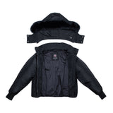 ELLABEE BLACK RACCOON FUR ZIP PUFFER