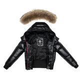 ELLABEE NATURAL RACCOON FUR ACCENT ZIPPER BOMBER