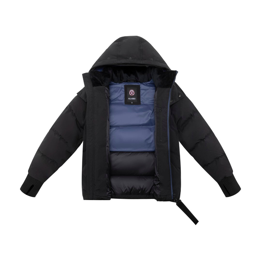 ELLABEE  BLUE ZIPPER AND LINING PUFFER COAT