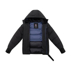 ELLABEE  BLUE ZIPPER AND LINING PUFFER COAT