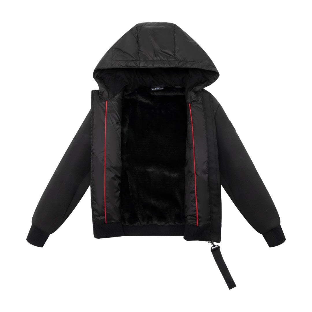 ELLABEE FUR LINED BOMBER JACKET