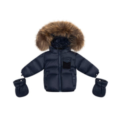 ELLABEE NATURAL FUR HOOD PUFFER COAT