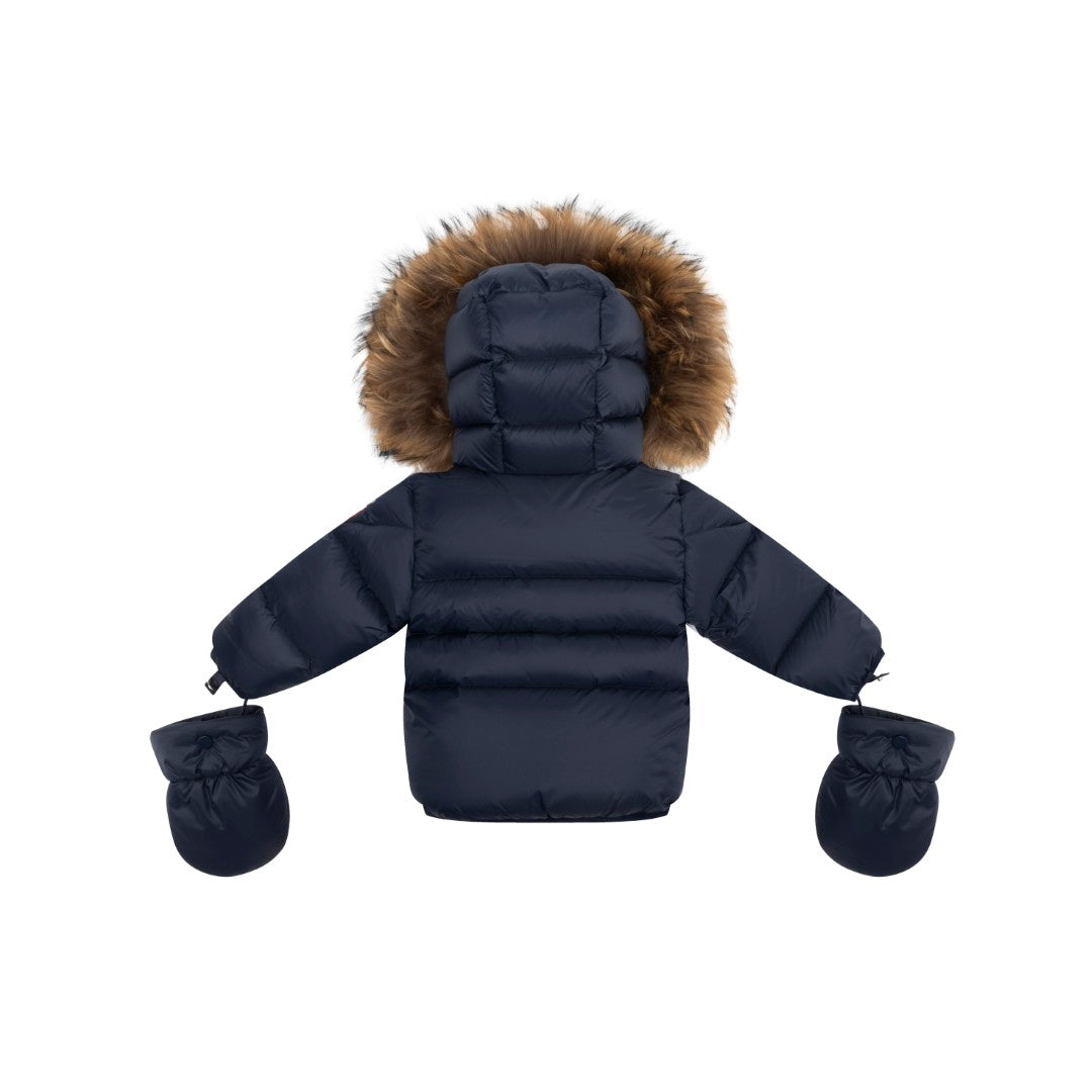 ELLABEE NATURAL FUR HOOD PUFFER COAT