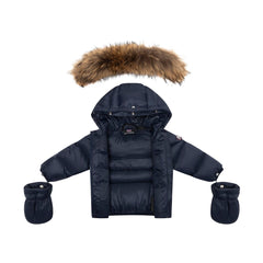 ELLABEE NATURAL FUR HOOD PUFFER COAT