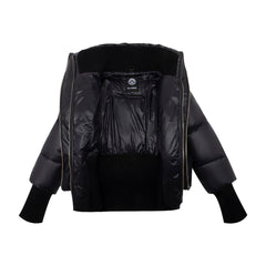 ELLABEE DOUBLE ZIPPER BOMBER COAT