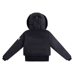 ELLABEE LAYLA CANVAS POM POM FOX  BOMBER