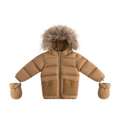 ELLABEE BELLA ENFANT FUR DOWN JACKET