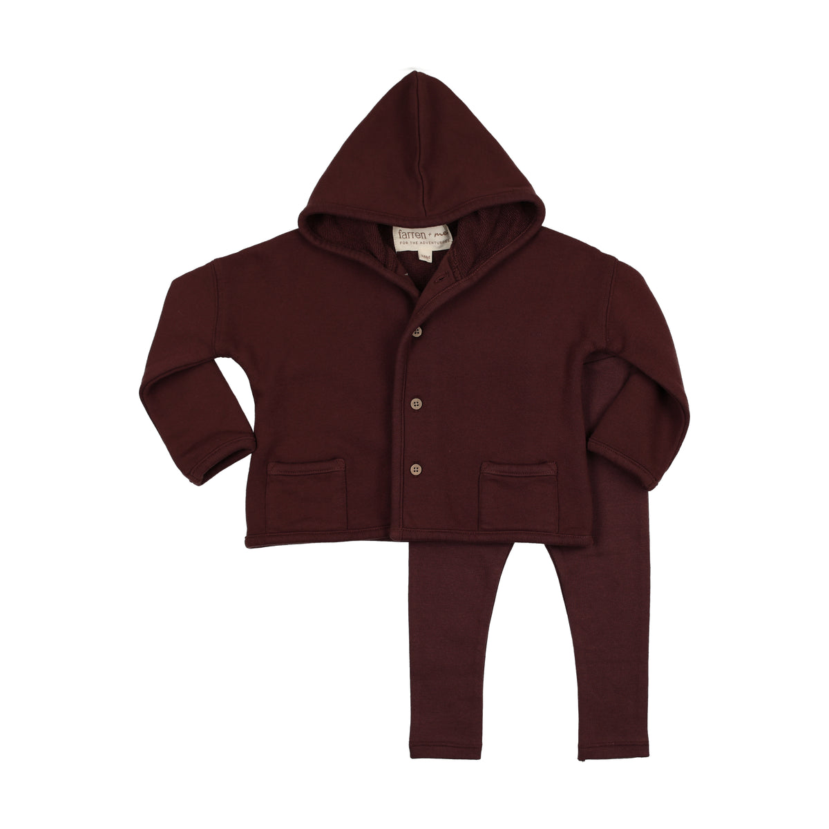 FARREN & ME 2PC HOODED CARDIGAN SET