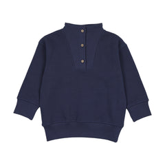 FARREN & ME BUTTONED NECK SWEATSHIRT