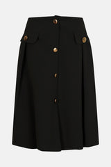 FUN FUN GOLD BUTTON POCKET SKIRT