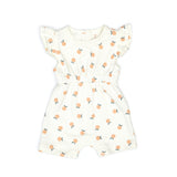 TUN TUN ORANGES PRINT RUFFLE ROMPER