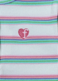 FROO STYLE STRIPED HENLEY JANE TEE