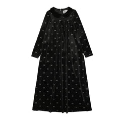 FROO STYLE VELOUR BOW MAXI DRESS