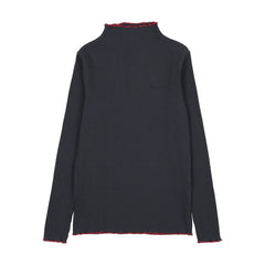 FROO STYLE PREPPY RIBBED TURTLENECK