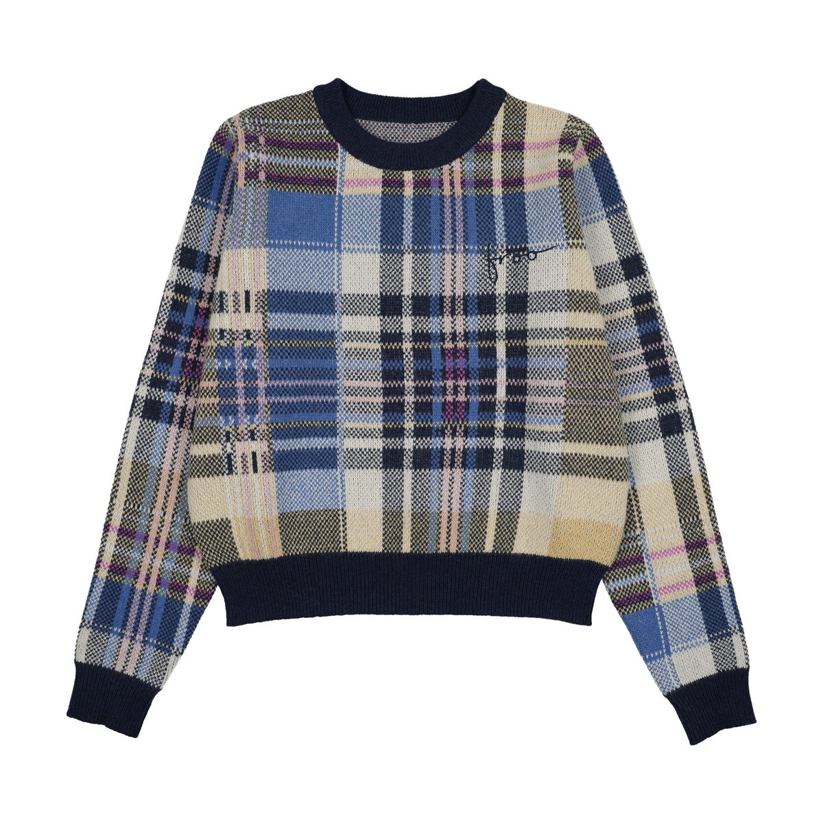 FROO STYLE TOVAH PLAID SWEATER
