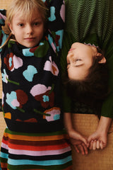 FUB JAQUARD MULTI PRINT KNIT SWEATER