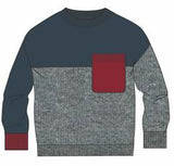 IL GUFO COLOR BLOCK KNIT SWEATER WITH POCKET