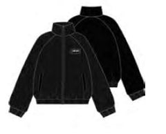 KENZO HIGH NECK FRONT ZIP SHEARLING JACKET