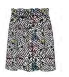 SONIA RYKIEL BUTTON DOWN SKIRT WITH FLOWER PRINT AND BOW