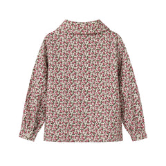 NOU NELLE 2PC FLORAL BLOUSE AND PLEATED SKIRT SET