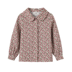 NOU NELLE 2PC FLORAL BLOUSE AND PLEATED SKIRT SET