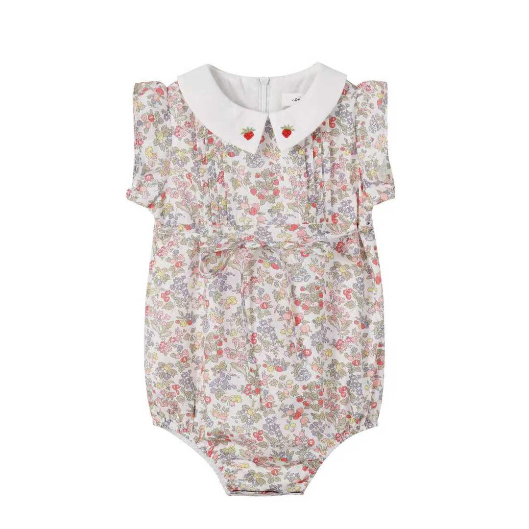 NOU NELLE STRAWBERRY EMBROIDERED ROMPER