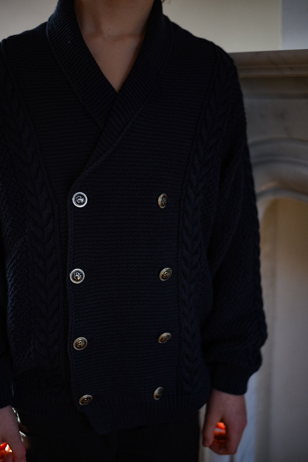 LRDM PETITS ALAIN DOUBLE BREASTED CARDIGAN