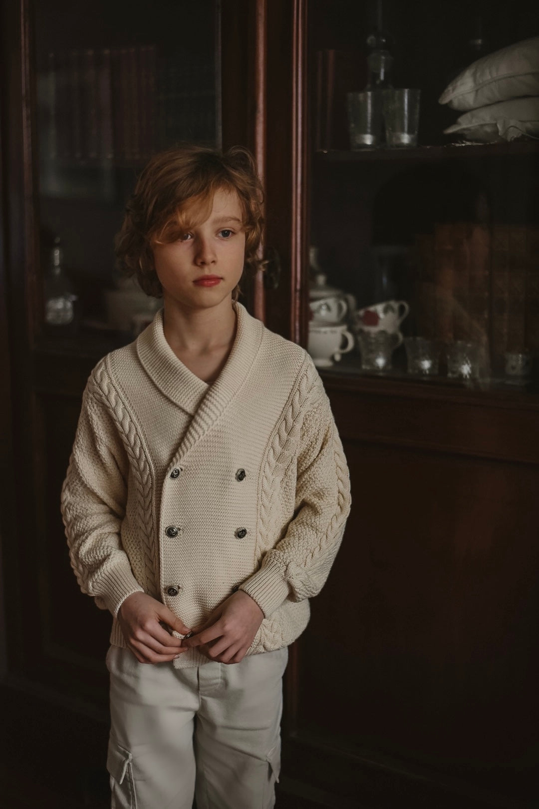 LRDM PETITS ALAIN DOUBLE BREASTED CARDIGAN