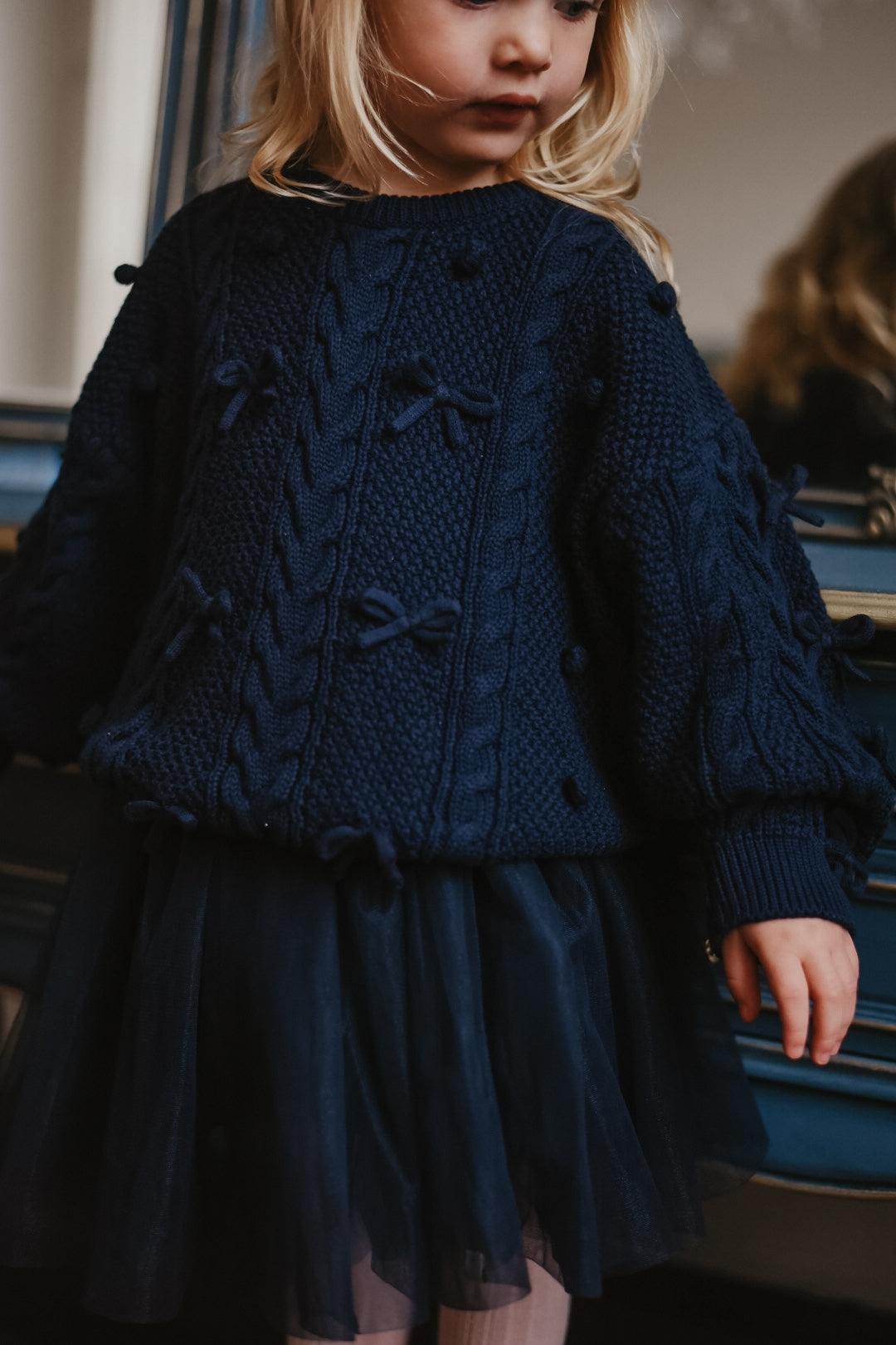 LRDM PETITS ELISE BOW SWEATER