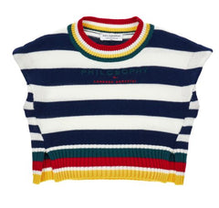 PHILOSOPHY MULTI TRIM STRIPED KNIT VEST