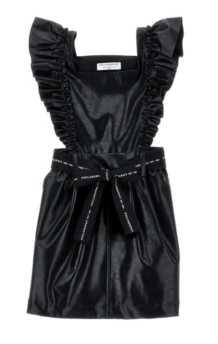 PHILOSOPHY RUFFLE SLEEVE WITH PHILOSOPHY LOGO BELT JUMPER