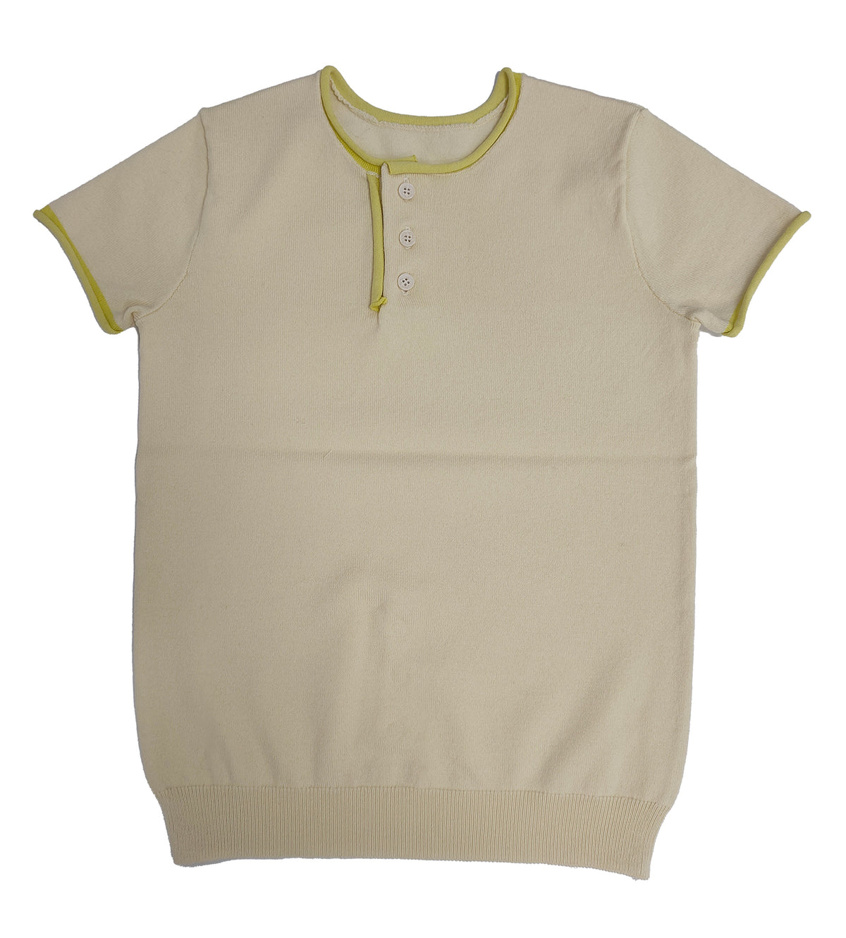 KLAI SHORT SLEEVE ROLLED EDGE KNIT SWEATER