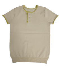 KLAI SHORT SLEEVE ROLLED EDGE KNIT SWEATER