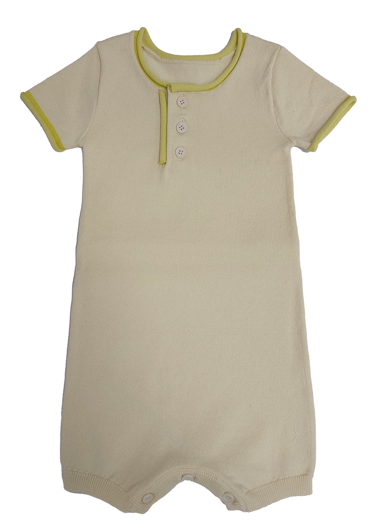 KLAI SHORT SLEEVE ROLLED EDGE KNIT ROMPER