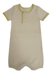 KLAI SHORT SLEEVE ROLLED EDGE KNIT ROMPER