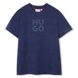 HUGO SHORT SLEEVE BOYS TEE WITH STACKED HUGO LOGO