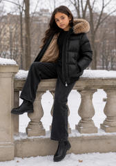 SCOTCH BONNET PUFFER DOWN COAT WITH FUR