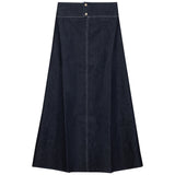 GEM TOPSTITCHED DENIM SKIRT