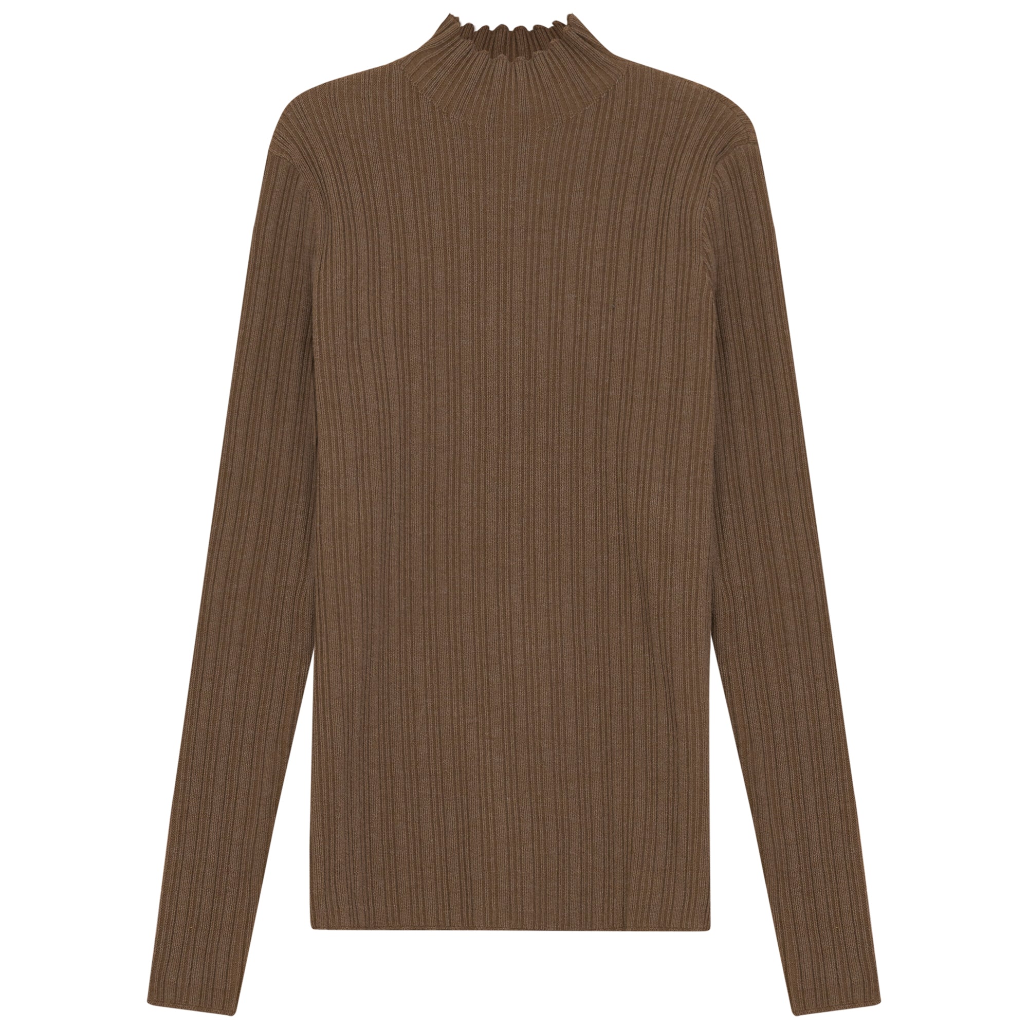 GEM 2PC RIBBED MOCKNECK WITH PLAID PANEL PLEATED SKIRT